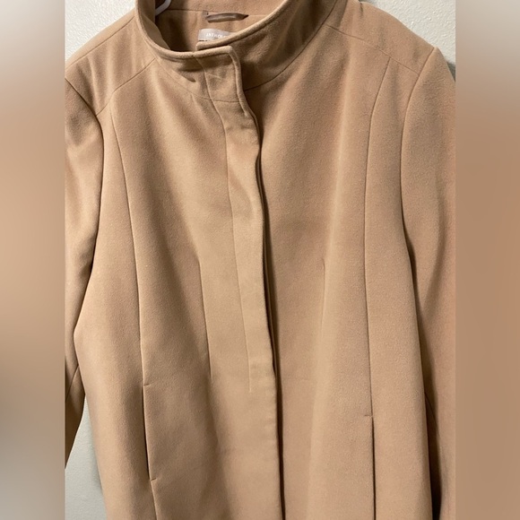 Anthology Funnel Neck Single-Breasted Long Coat Camel Color with Woman size 26 - Picture 5 of 10